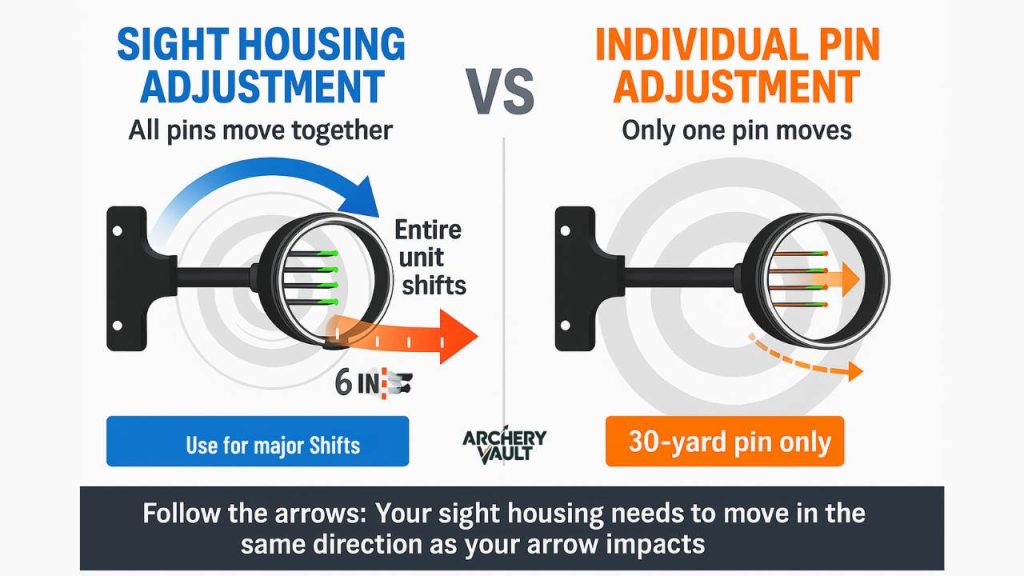 Sight Housing vs Individual Pin Adjustment